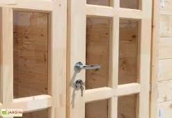 Eurovudas Abri De Jardin Bois Alpina (499x399x243) 44 Mm -Abri et rangement boutique double porte alpina