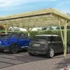 Forest Style Carport En Bois De Pin Traité Autoclave 30,9 M² - Double Victor Design -Abri et rangement boutique double victor design dans jardin