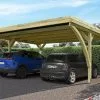 Forest Style Carport En Bois De Pin Traité Autoclave 30,9 M² - Double Victor Modern -Abri et rangement boutique double victor modern dans jardin