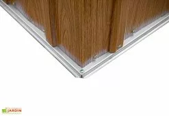 Spacemaker Abri De Jardin En Acier Galvanisé Imitation Bois 7 M² -Abri et rangement boutique embase abri jardin acier galvanise imitation bois