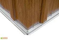 Spacemaker Abri De Jardin En Acier Galvanisé Imitation Bois 4 M² -Abri et rangement boutique embase abri jardin acier galvanise imitation bois 4m