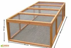 Habrita Enclos Pour Lapins Smokey (0,9x1,8x0,5) -Abri et rangement boutique enclos lapin clapier abri bois 90x180cm