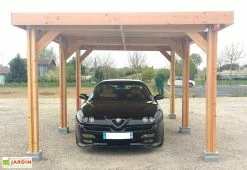 C.P.B.F Carport Simple En Bois Douglas Sans Couverture 7 C.P.B.F Carport Simple En Bois Douglas Sans Couverture -Abri et rangement boutique face carport simple bois douglas