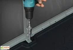 Canopia Abri De Jardin En Aluminium Et Polycarbonate 227 Cm – Rubicon Anthracite -Abri et rangement boutique fixation plancher abri jardin rubicon canopia palram