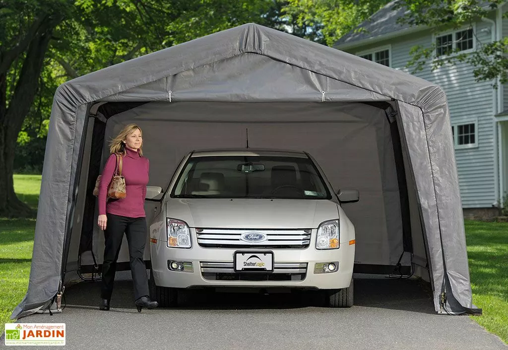 Shelter Logic Garage Souple Et Mobile En Acier Et Polyéthylène 18 M² - 5 X 3,5 M 5 Shelter Logic Garage Souple Et Mobile En Acier Et Polyéthylène 18 M² - 5 X 3,5 M – Image 3