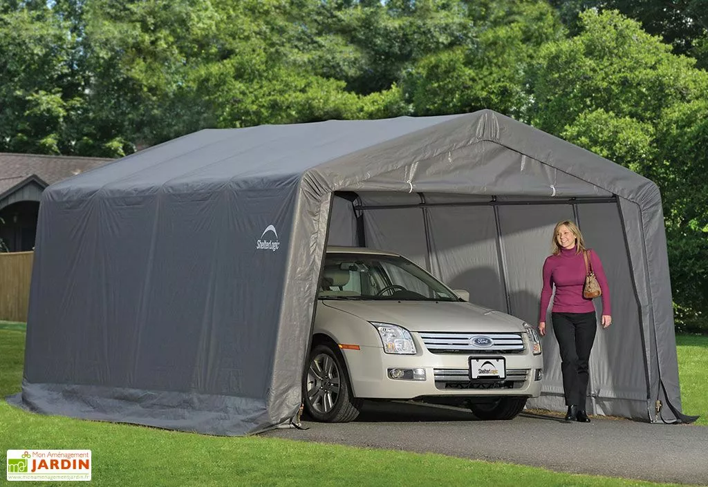 Shelter Logic Garage Souple Et Mobile En Acier Et Polyéthylène 18 M² - 5 X 3,5 M 4 Shelter Logic Garage Souple Et Mobile En Acier Et Polyéthylène 18 M² - 5 X 3,5 M – Image 2