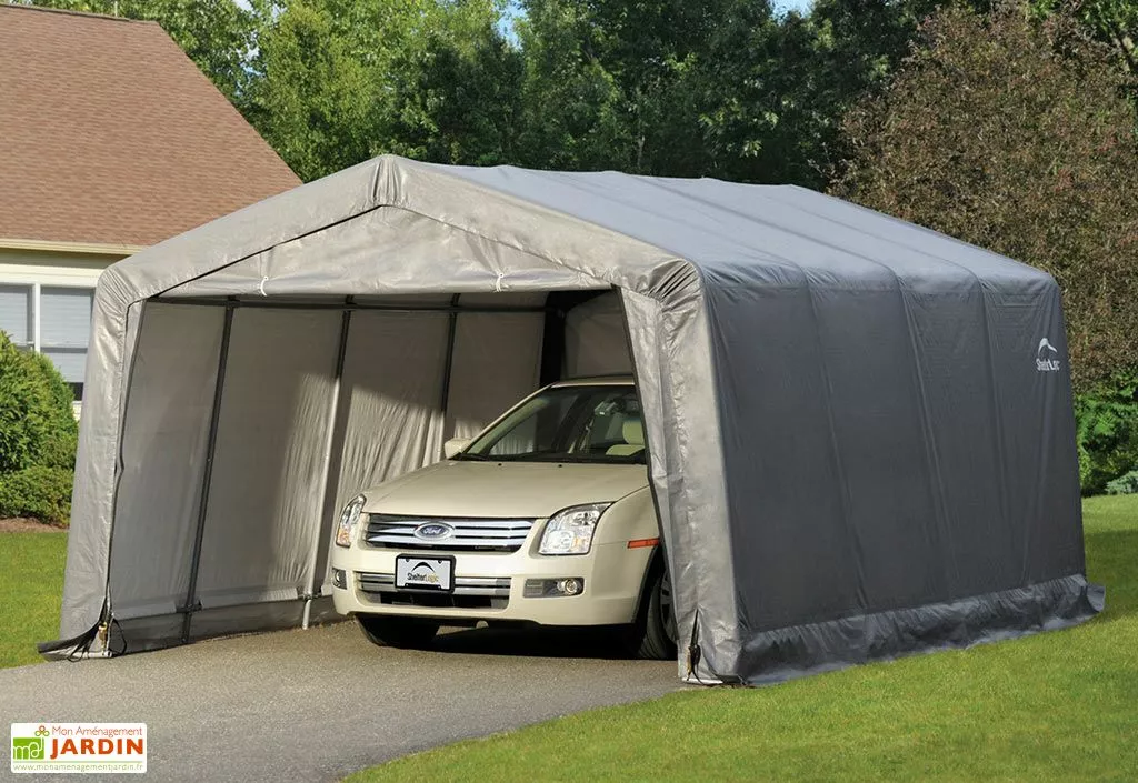 Shelter Logic Garage Souple Et Mobile En Acier Et Polyéthylène 18 M² - 5 X 3,5 M 6 Shelter Logic Garage Souple Et Mobile En Acier Et Polyéthylène 18 M² - 5 X 3,5 M – Image 4