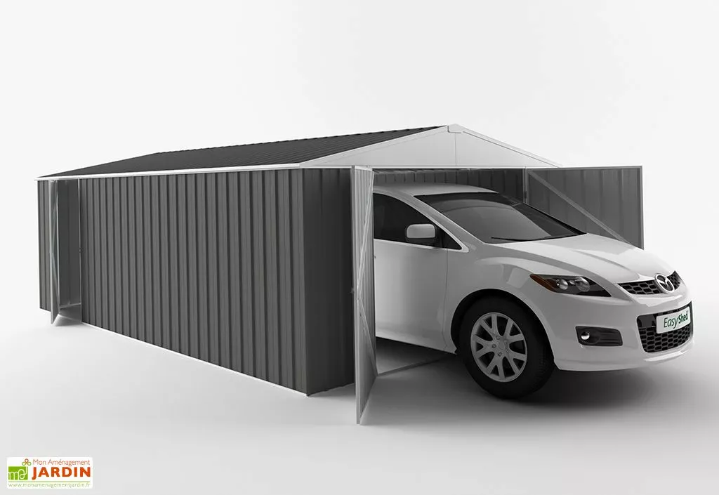 Easyshed Garage En Métal Galvanisé XXL Grande Largeur 20 M² 5 Easyshed Garage En Métal Galvanisé XXL Grande Largeur 20 M² – Image 3