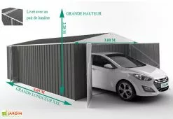 Easyshed Garage En Métal Galvanisé XXL Grande Longueur 20 M² -Abri et rangement boutique garage acier galvanise xxl