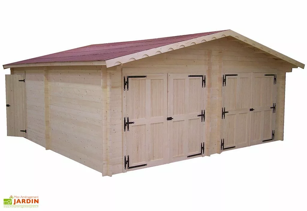 Habrita Garage Double En Sapin Massif 42 Mm 620x620x308cm 3 Habrita Garage Double En Sapin Massif 42 Mm 620x620x308cm