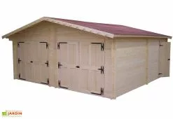 Habrita Garage Double En Sapin Massif 60 Mm 620x620x308cm