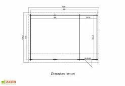 Lasita Garage En Bois D’Épicéa Brut Avec Portes Basculantes Hawaii 39 M² -Abri et rangement boutique garage bois epicea brut avec portes basculantes hawaii 39 m