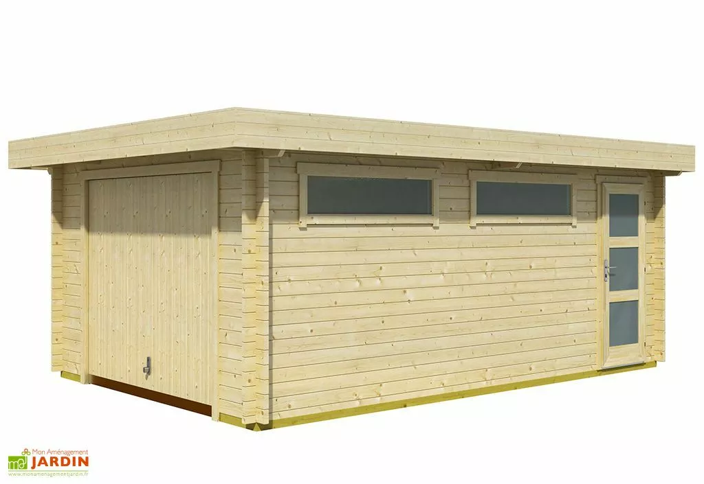 Lasita Garage En Bois D’Épicéa Brut Porte Basculante Canberra 18 M² 4 Lasita Garage En Bois D’Épicéa Brut Porte Basculante Canberra 18 M² – Image 2