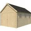 Gardenas Garage En Bois D’Épicéa Avec Toit En Shingle Gloucester 17 M²