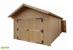 Habrita Garage De Jardin En Bois D’épicéa Brut 60 Mm – 24,23 M²