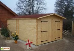 Habrita Garage En Bois D’Épicéa Brut 20 M²