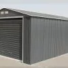 Garage En Métal Anthracite Duramax Grande Hauteur 3,5 X 5,7 X 2,6 M -Abri et rangement boutique garage metal duramax