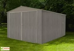 Chalêt-Jardin Garage En Métal Look Bois Vieilli 17,47 M² 1 Voiture