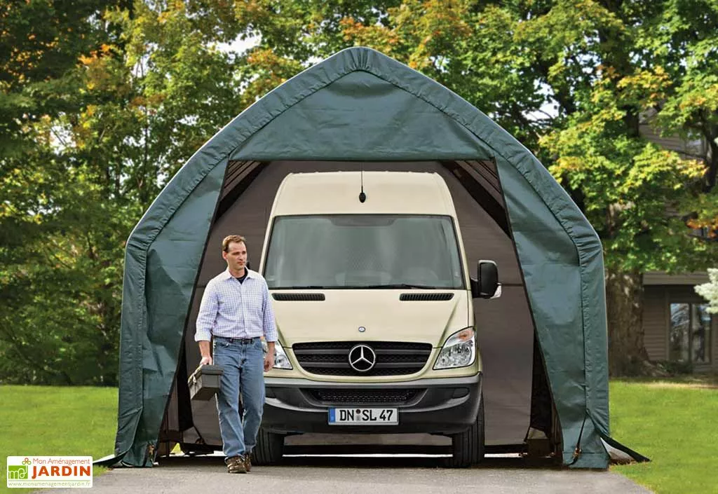 Shelter Logic Garage Souple Et Mobile En Acier Et Polyéthylène 24 M² - 6 X 4 M 5 Shelter Logic Garage Souple Et Mobile En Acier Et Polyéthylène 24 M² - 6 X 4 M – Image 3