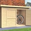 Rowlinson Abri à Vélos En Bois De Sapin Brut Cykel 2,1 M² -Abri et rangement boutique garage velos bois sapin brut cykel