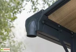 Canopia Carport En Aluminium Arcadia 5,07 X 3,59 M - Gris -Abri et rangement boutique gouttie re carport aluminium almicar palram gris fonce