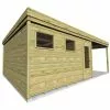 Abri Français Abri De Jardin En Bois De Pin Traité Avec Auvent Et Plancher – 32,3 M² 2 Abri Français Abri De Jardin En Bois De Pin Traité Avec Auvent Et Plancher – 32,3 M² -Abri et rangement boutique grand abri jardin bois avec auvent