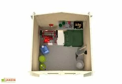 Eden Partenaire Jardin Abri De Jardin En Bois D’épicéa FSC – 220 X 220 X 214 Cm -Abri et rangement boutique interieur abri de jardin bois 1