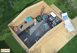 Forest Style Abri De Jardin En Bois D’Épicéa Brut Shelty+ 11 M² -Abri et rangement boutique interieur abri jardin bois chalet