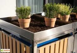 Westmann Cache Poubelle Extérieur Double Inox Imitation Bois – 2x 240 Litres 11 Westmann Cache Poubelle Extérieur Double Inox Imitation Bois – 2x 240 Litres -Abri et rangement boutique jardiniere cache poubelle westmann wmhhwtc 51