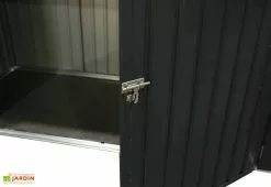 Westmann Cache-Poubelle Double En Acier 100 X 172 X 131 Cm -Abri et rangement boutique loquet porte abri poubelle double acier anthracite