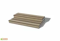 M² Espace Jardin Escalier En Mélèze 2 Marches 120 Cm Pour Bungalow Design Studio