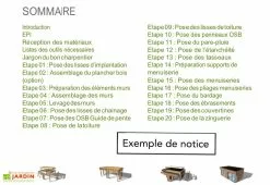 M² Espace Jardin Chalet De Jardin Habitable 12 M² - Bungalow Design Studio 400 X 300 Cm -Abri et rangement boutique notice montage studio jardin anex 2