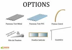 Solid Carport Bois Modulable 3x5 M -Abri et rangement boutique options tous carports bois