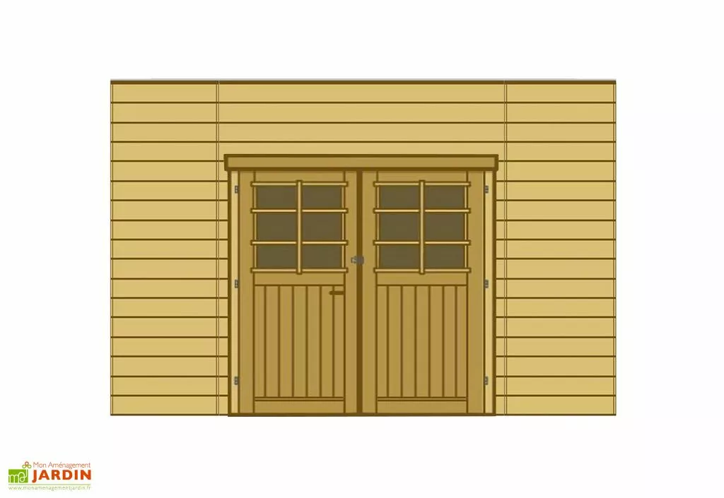 Paroi Avant/Arrière Double Porte Pour Carport Modulable Solid 5x5m 3 Paroi Avant/Arrière Double Porte Pour Carport Modulable Solid 5x5m