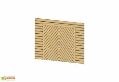 Paroi Avant/Arrière Double Porte Garage Pour Carport Solid 5x5m