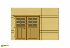 Paroi Avant/Arrière Double Porte Gauche Pour Carport Modulable Solid 5x5m