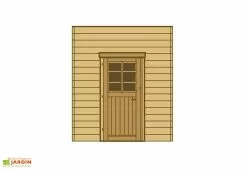 Paroi Avant/Arrière Porte Simple Pour Carport Modulable Solid 4x5m