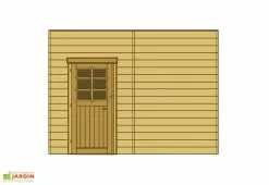 Paroi Avant/Arrière Simple Porte Gauche Pour Carport Modulable Solid 5x5m