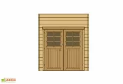 Paroi Avant/Arrière Double Porte Pour Carport Modulable Solid 3x5m