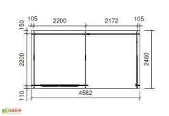 OLG Abri De Jardin En Bois D’Épicéa Brut Avec Auvent Sophy 10 M² 11 OLG Abri De Jardin En Bois D’Épicéa Brut Avec Auvent Sophy 10 M² -Abri et rangement boutique plan abri sophy