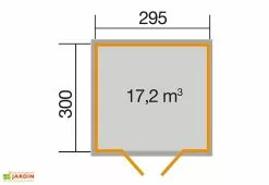 Abri De Jardin En Bois D’épicéa 219 Weka-Line T3 - 8,85 M² -Abri et rangement boutique plan cabanon jardin bois 219 weka line t3
