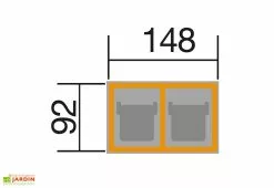 Weka Cache-poubelle Double En Bois De Pin Traité 92 X 148 X 122 Cm -Abri et rangement boutique plan cache poubelle double bois