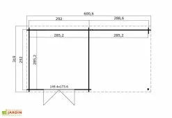 OLG Abri De Jardin En Bois D’épicéa Brut 18,7 M² - Mouny -Abri et rangement boutique plan dimensions abri jardin bois mouny