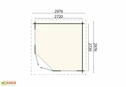 Inmedias Res Abri De Jardin En Bois D’épicéa Brut Carmen – 8,82 M² -Abri et rangement boutique plan dimensions abri jardin carmen