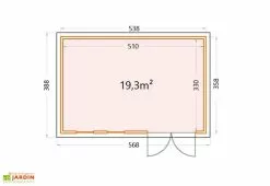 Telluria Abri De Jardin En Métal Avec Parois Vitrées Eleganto Plus – 19,3 M² 13 Telluria Abri De Jardin En Métal Avec Parois Vitrées Eleganto Plus – 19,3 M² -Abri et rangement boutique plan dimensions abri jardin eleganto plus