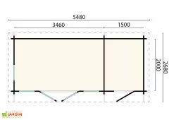 Inmedias Res Abri De Jardin Moderne En Bois D’épicéa Brut Milford – 14,68 M² -Abri et rangement boutique plan dimensions abri jardin milford