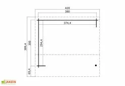 Lasita Abri De Jardin Ouvert En Bois D’épicéa Brut Kirian 300 – 11,4 M² -Abri et rangement boutique plan dimensions abri jardin ouvert bois kirian 300