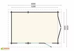 Inmedias Res Garage De Jardin En Bois D’épicéa Brut Keith Flat – 25,5 M² -Abri et rangement boutique plan dimensions garage jardin bois keith 1