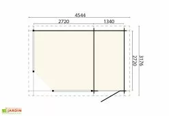 Inmedias Res Pavillon De Jardin En Bois D’épicéa Brut Alfred – 14,39 M² -Abri et rangement boutique plan dimensions pavillon jardin bois alfred