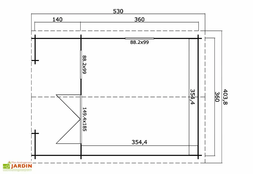 Lasita Abri De Jardin En Bois D’épicéa 18 M² - Luna 2 4 Lasita Abri De Jardin En Bois D’épicéa 18 M² - Luna 2 – Image 2